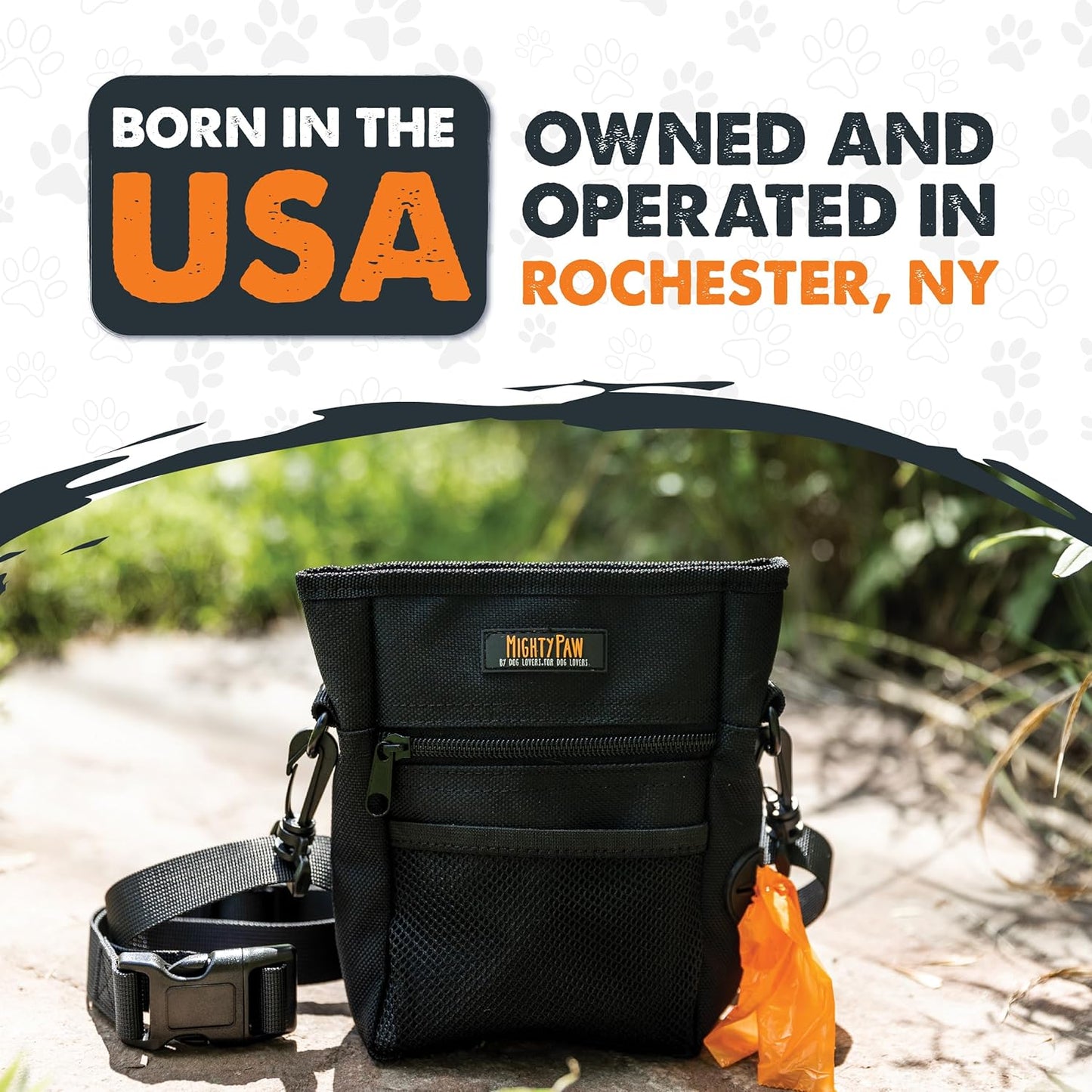 Dog Treat Pouch | No Spill Magenetic Clasp - Hands-Free Pouches for Training - Pets Training Treat Pouches for Dog Walks - Pet Bags Pouch - Built in Poop Bag Holder - Black