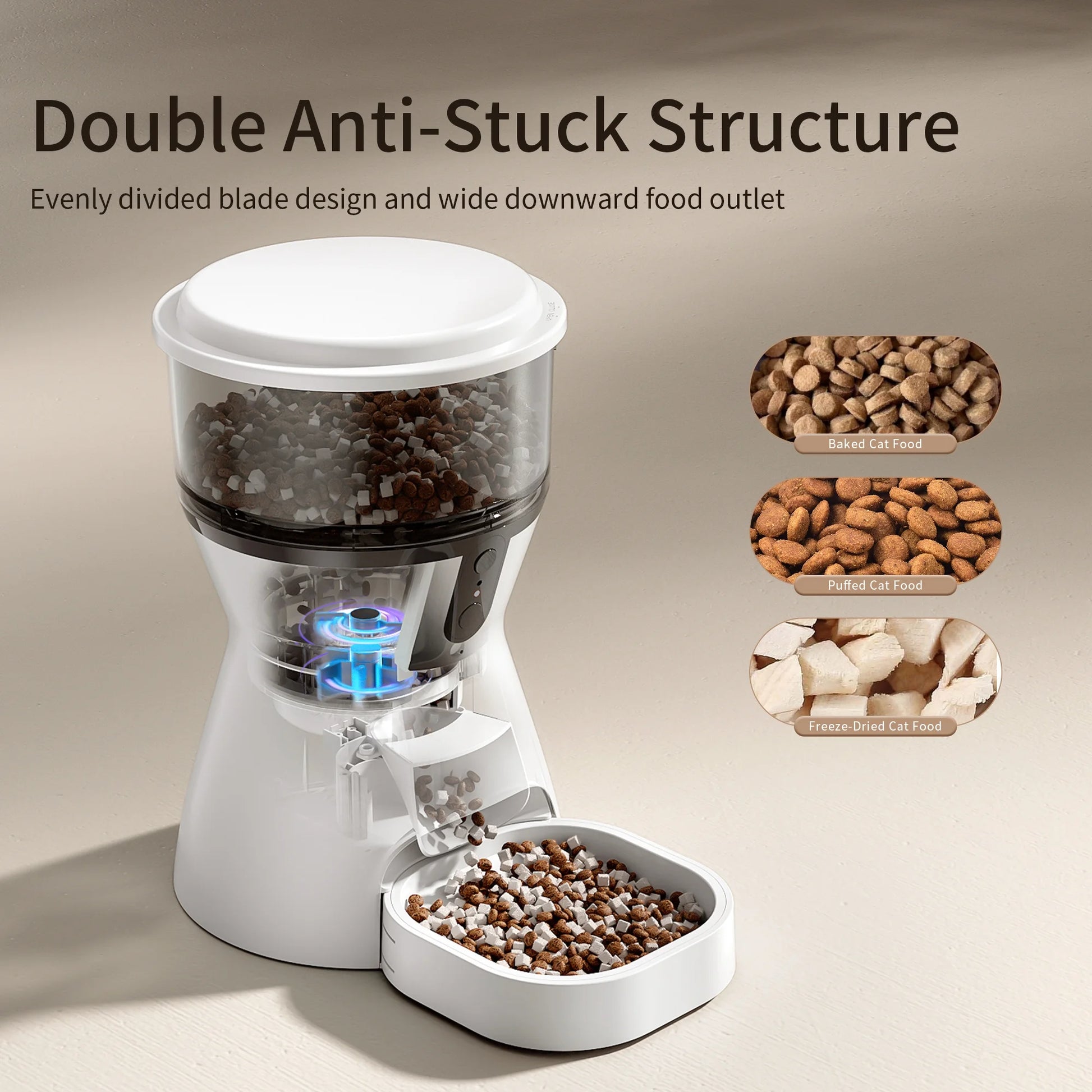 Automatic Cat Feeders 2.4G Wifi, Automatic Dog Food Dispenser, Timed Pet Feeder with 10S Dining Voice Record, 20 Cups/4L Smart Pet Feeder, Auto Pet Feeder for Cats and Small Dogs